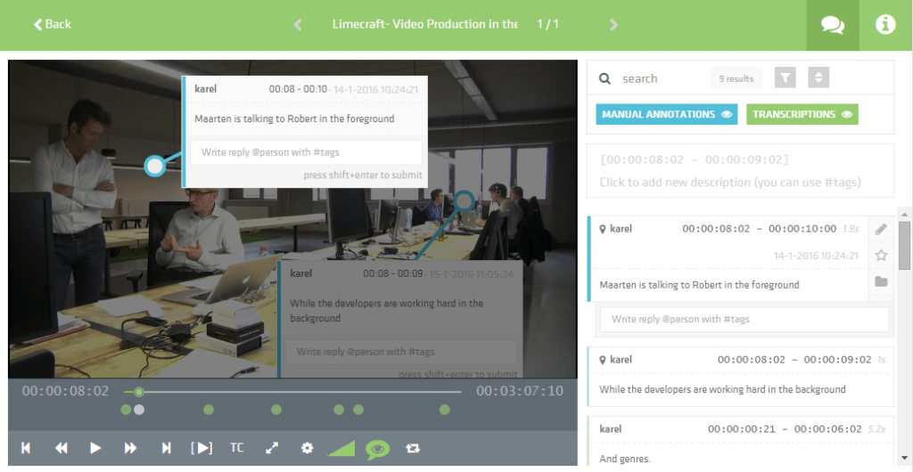 More intuitive video logging using hashed tags and referrals to a colleague